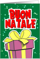 Christmas, Italian, Gidft with Ribbon card