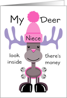 Deer Niece Reindeer card