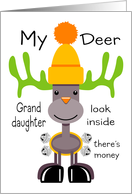 Deer Granddaughter Reindeer card