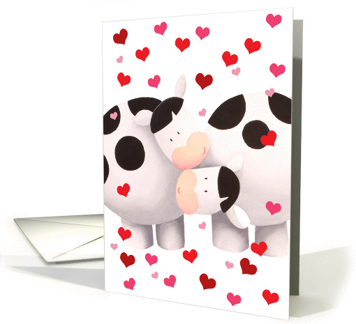 Happy Valentine's Day Cows card (1040809)