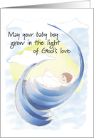 Baby Boy Baptism card