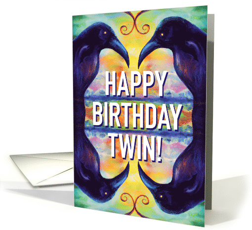 Raven Bird Happy Birthday Twin Brother card (1746260)