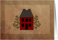 Primitive House Note Card