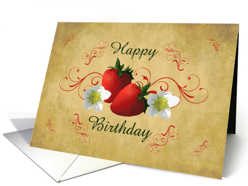 Strawberries Birthday card (1464862)