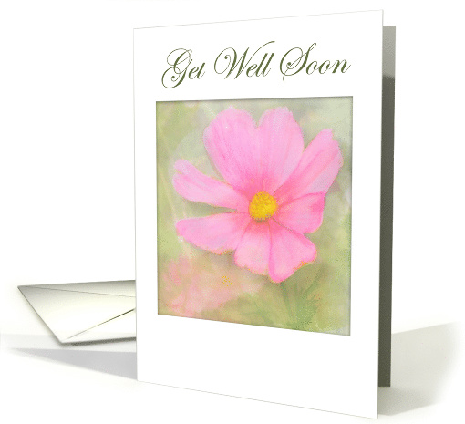 Pink Cosmos Get Well card (1465522)
