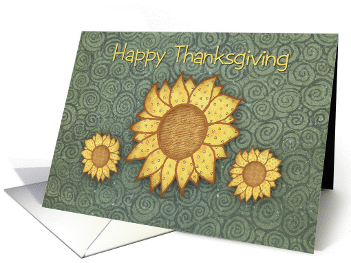 Sunflowers Thanksgivng card (281638)