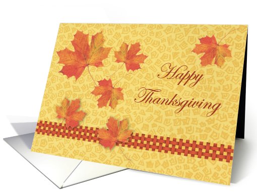 Fall Leaves Thanksgiving card (499637)