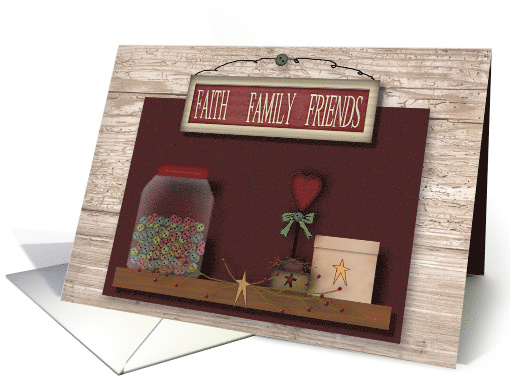 Faith Family Friends Birthday card (527315)