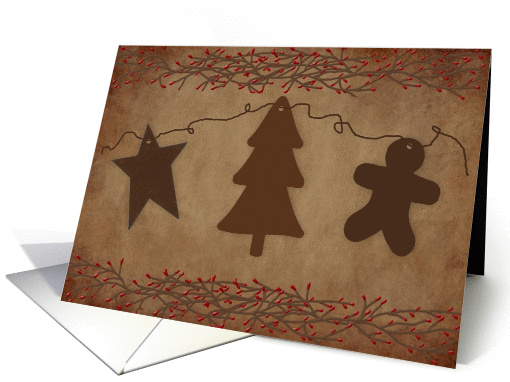Primitive Ornaments Christmas card (849125)