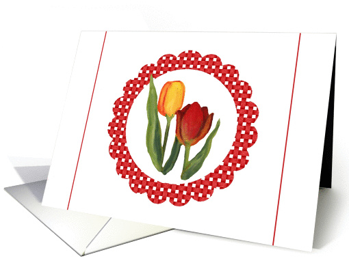 Watercolor Tulips Birthday card (921656)