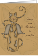 May your birthday be purr-fect- Birthday card