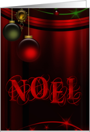 NOEL- Baubles, Ornaments, Christmas, Holiday, card