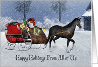 Merry Christmas Santa and Horse Sleigh...-Holiday, Christmas, card