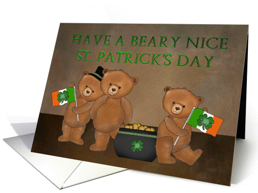 Happy a beary nice St. Patrick's Day-Bears, Irish Flag,... (568014)