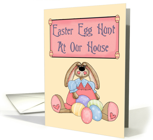 Easter Egg Hunt at Our House-invitation, invite, Holiday, Easter, card