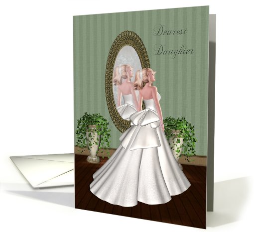 Dearest Daughter (from Mother)-Wedding, Congratulations, Bride, card