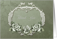 Thank you- Occassion, For the gift, Wedding Gift, Roses, card