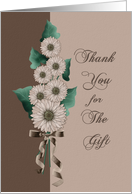 Thank you for the gift- Occassion, For the gift, Wedding Gift, Daisies, Floral, Flowers, card