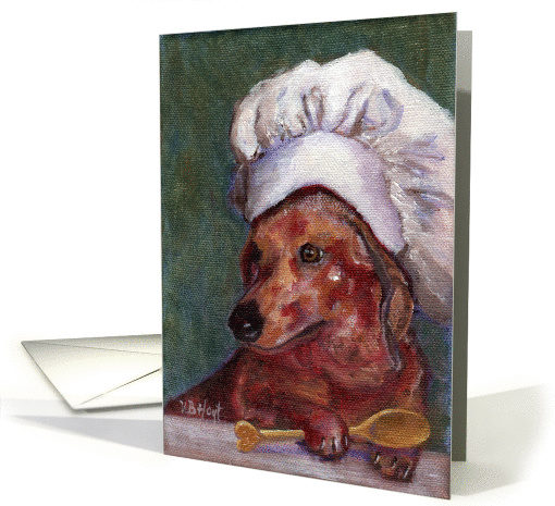 Dog - Dachshund Chef - Thanksgiving card (286947)