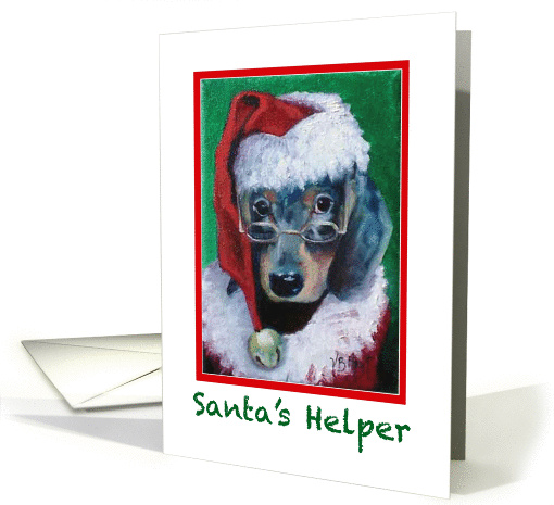 Santa's Helper - Dachshund card (874109)