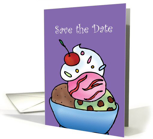 Save the Date - Ice Cream Sundae card (912790)