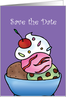 Save the Date - Ice Cream Sundae card