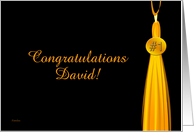 Congratulations # 1 Grad - David card