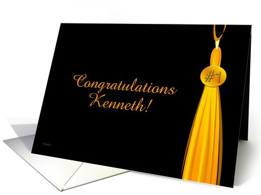 Congratulations # 1 Grad - Kenneth card (924601)