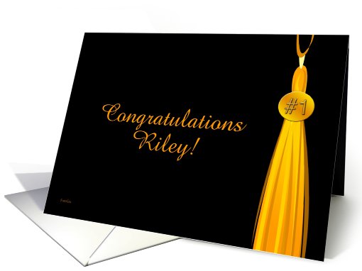 Congratulations # 1 Grad - Riley card (924610)