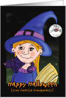 Witch Cat - Happy Halloween Grandparents card