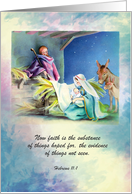 Christmas - Believe - Manger Miracle card