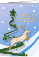 Dentist + Staff - Reindeer + Holiday Tree card