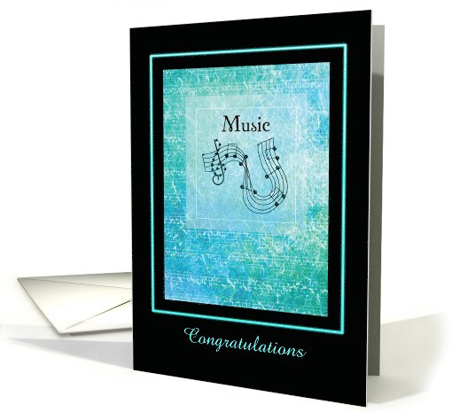 Music Recital Congratulations - Music Notes - Customizable Text card