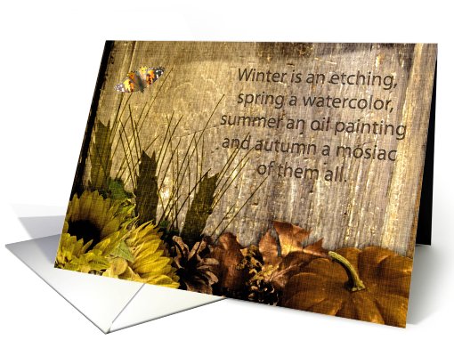 Fall art with a 4 season poem card (575811)