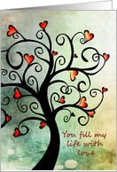 Love + Romance - Tree of Love Hearts card