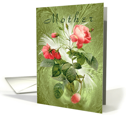 Easter - Mother - Roses and Feathers card (589415)