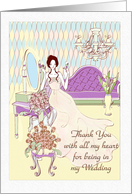 Thank You Being in my Wedding card