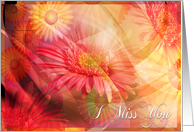 I Miss You Friend Floral Multi Color card