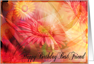 Happy Birthday Friend Best Floral Multi Color card