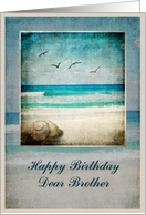 Birthday Brother Beach Sea card