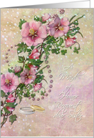 Maid of Honor - Sister - Vintage Style Floral card