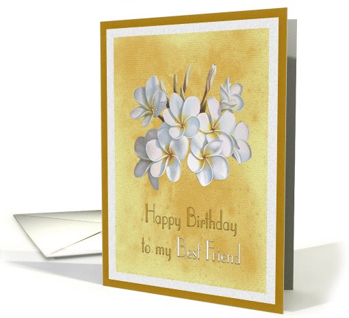 Happy Birthday Best Friend Tropical Floral card (627852)