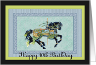 Happy Birthday 10th Carousel Horse card