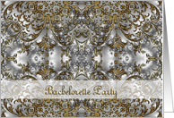Bachelorette Party, Scroll Gold Silver card