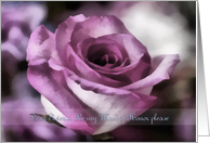Maid of Honor Sister Invitation, Pink Rose card