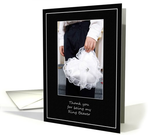 Thank You Ring Bearer- Young Boy Dressed for the Wedding... (660956)