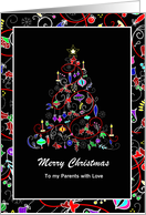 Christmas - Parents - Contemporary Colorful Tree card