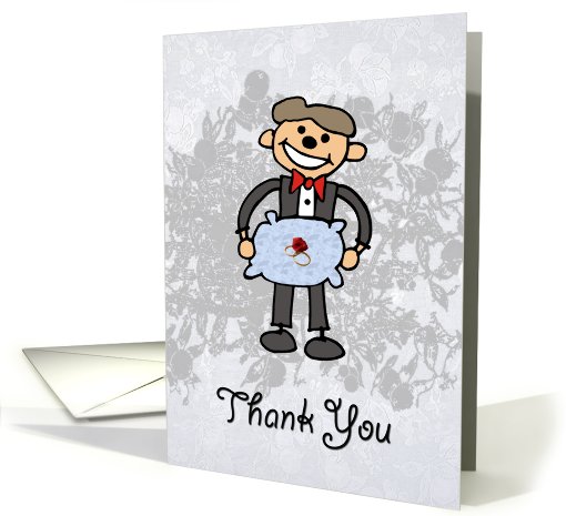 Thank You to Ring Bearer  - Boy - Pillow - Rings card (679855)