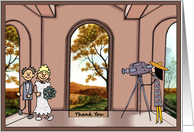 Thank You - To Female Wedding Videographer - Cute Scene card