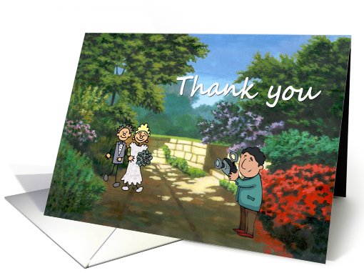 Thank You to Male Wedding Photographer card (683188)